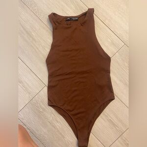 NWT Zara high next brown bodysuit